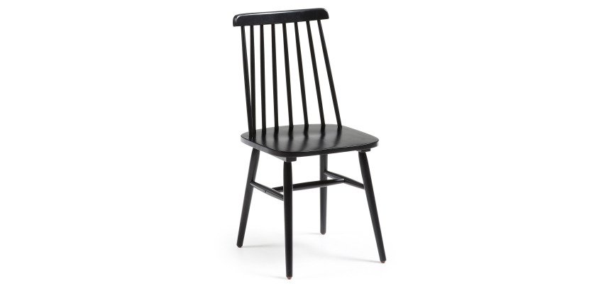 Chaise Tressia, laqué noir
