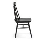 Chaise Tressia, laqué noir