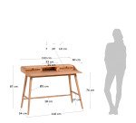 Escritorio Nalu madera maciza 110 x 60 cm