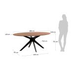 Tisch Naamin oval 180 x 110 cm wallnuss