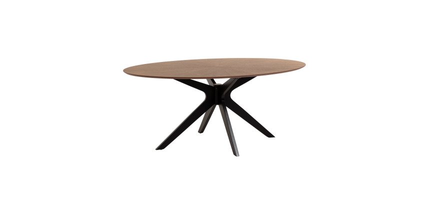 Table Naanim ovale L 180 x P 110 cm noyer