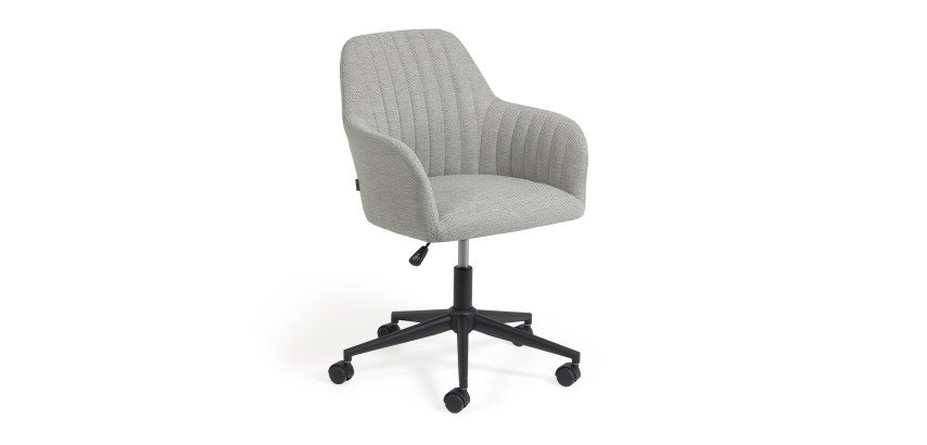 Chaise de bureau Madina gris clair