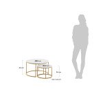 Tables rondes Leonor gigogne Ø 80 cm blanches