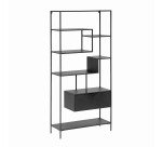 Bibliothèque Shantay 80 x 168 cm noire