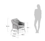 Fauteuil Brida velours couleur