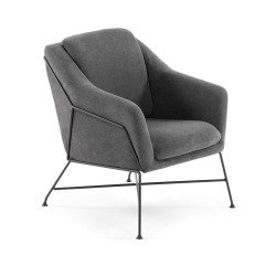 Sillón Brida terciopelo gris oscuro