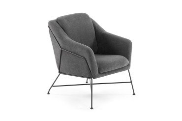 Fauteuil Brida velours gris foncé