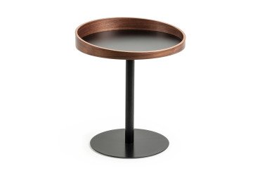 Table d'appoint Kaori Ø 46 cm noyer/noir