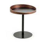 Table d'appoint Kaori Ø 46 cm noyer/noir