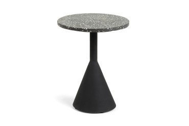 Table d'appoint Delano en Terrazzo Ø 40 cm noire