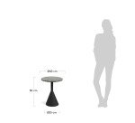 Table d'appoint Delano en Terrazzo Ø 40 cm noire