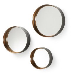 En_lot de 3 miroirs ronds wilton