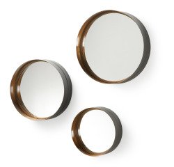 Set 3 spiegels Wilton, Ø 35 cm / Ø 30 cm / Ø 23 cm