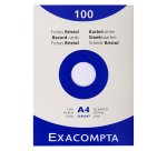 Étui de 100 fiches - bristol uni non perforé 297 x 210 mm