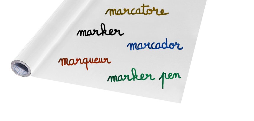 Tableau blanc adhésif en rouleau Wonday 60 x 200 cm