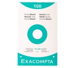 Étui de 100 fiches - bristol blanc quadrillé 5 x 5 perforé 200 x 125 mm