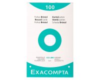 Étui de 100 fiches - bristol blanc quadrillé 5 x 5 perforé 200 x 125 mm