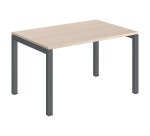 Bureau droit plateau chêne clair Teamline L 120 cm - piètement métal