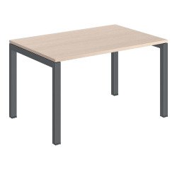 Bureau droit plateau chêne clair Teamline L 120 cm - piètement métal
