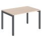 Bureau droit plateau chêne clair Teamline L 120 cm - piètement métal