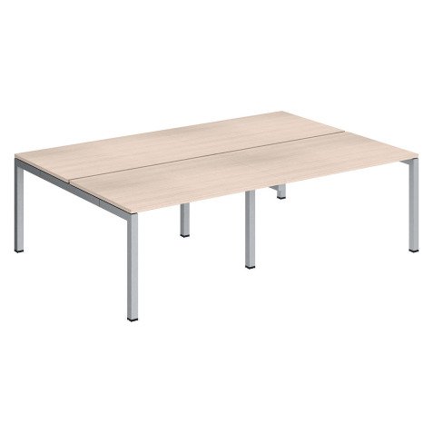 <div>Pôle 4 office desks right Arko light oak finish metal foot arch</div>