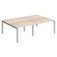 <div>Pôle 4 office desks right Arko light oak finish metal foot arch</div>