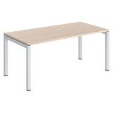 Bureau droit plateau chêne clair Teamline L 160 cm - piètement métal