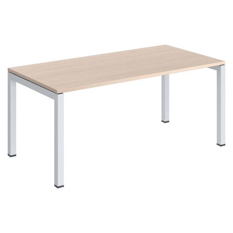 Mesa recta Arko An 160 cm roble patas blancas