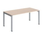 Bureau droit plateau chêne clair Teamline L 160 cm - piètement métal