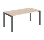 Bureau droit plateau chêne clair Teamline L 160 cm - piètement métal