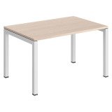 Bureau droit plateau chêne clair Teamline L 120 cm - piètement métal