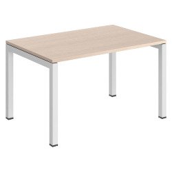 Bureau droit plateau chêne clair Teamline L 120 cm - piètement métal
