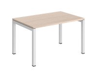 Bureau droit plateau chêne clair Teamline L 120 cm - piètement métal