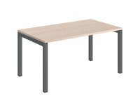 Bureau droit chêne clair Arko L 140 cm  piètement métal anthracite