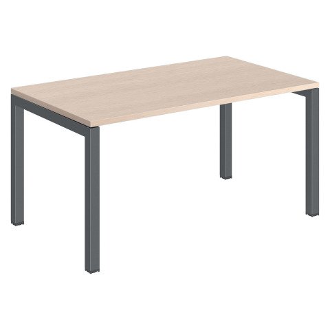 Mesa recta Arko An 140 cm roble patas antracitas