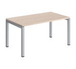 Bureau droit plateau chêne clair Teamline L 140 cm - piètement métal