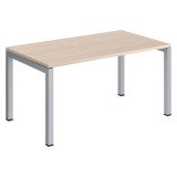 Bureau droit plateau chêne clair Teamline L 140 cm - piètement métal