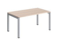 Bureau droit plateau chêne clair Teamline L 140 cm - piètement métal