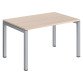 Bureau droit plateau chêne clair Teamline L 120 cm - piètement métal