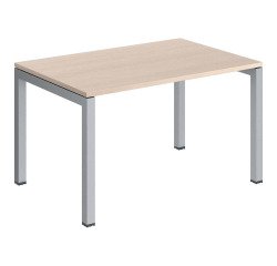 Bureau droit plateau chêne clair Teamline L 120 cm - piètement métal