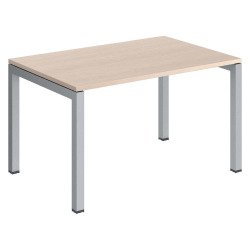 Bureau droit plateau chêne clair Teamline L 120 cm - piètement métal