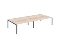 Pole 4 Büros gerade Arko Eichenholzplatten Metallfüße Bogen