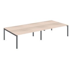 <div>Pôle 4 office desks right Arko light oak finish metal foot arch</div>
