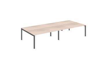 <div>Pôle 4 office desks right Arko light oak finish metal foot arch</div>