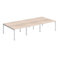 Piano 6 scrivanie lineari Arko base metallo