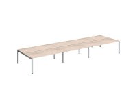 Piano 6 scrivanie lineari Arko base metallo