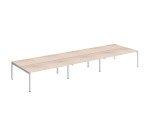Piano 6 scrivanie lineari Arko base metallo