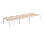 Piano 6 scrivanie lineari Arko base metallo