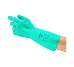 Guanti Ansell Alphatec® Solvex® 37-675 in nitrile verde, 12 paia