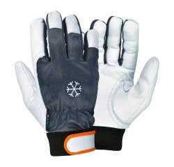 Guanti Cofra Coldext in pelle fiore di capra bianco, 12 paia